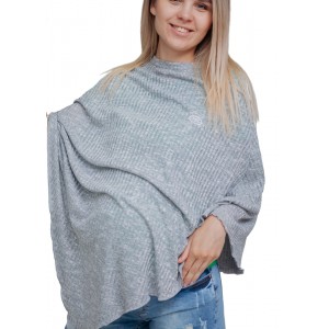 Накидка для кормления (Милкснуд) с кнопками Серая